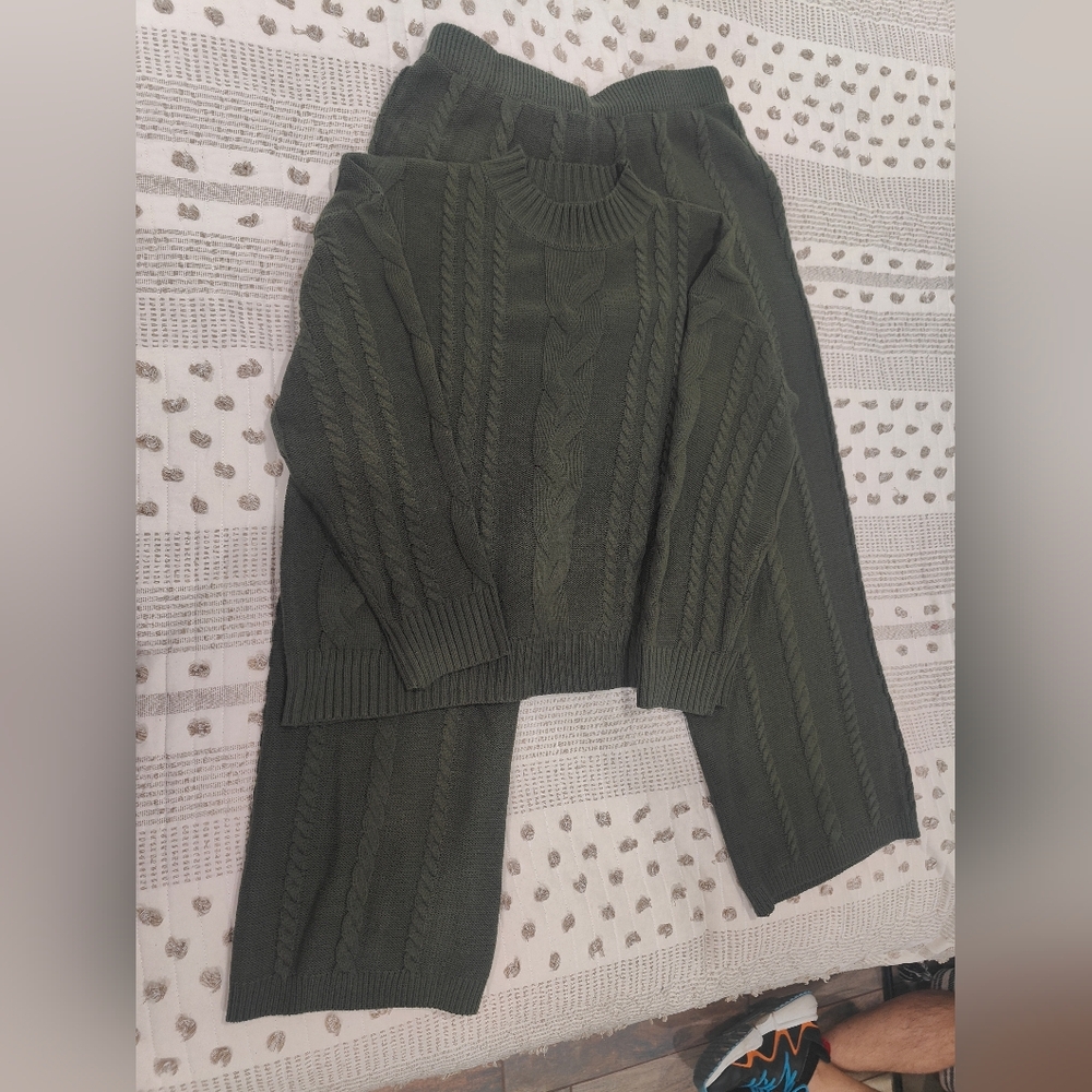 Women's Casual Knitted Two Piece Outfit